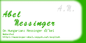 abel messinger business card